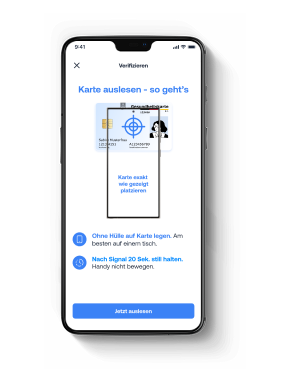 Screenshot der MYA App für Schritt 2 der Anleitung