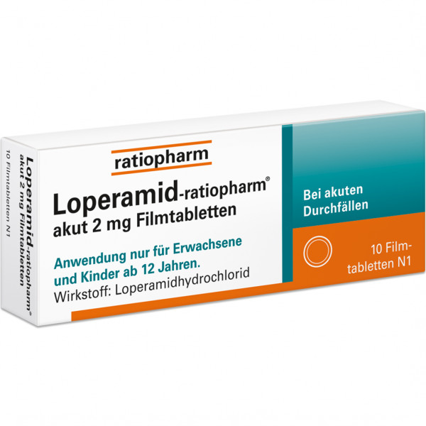 Abbildung für LOPERAMID-ratiopharm akut 2 mg Filmtabletten bei akuten Durchfällen