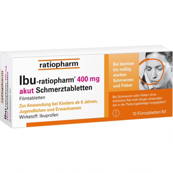 Abbildung für IBU-RATIOPHARM 400 mg akut Schmerztabletten