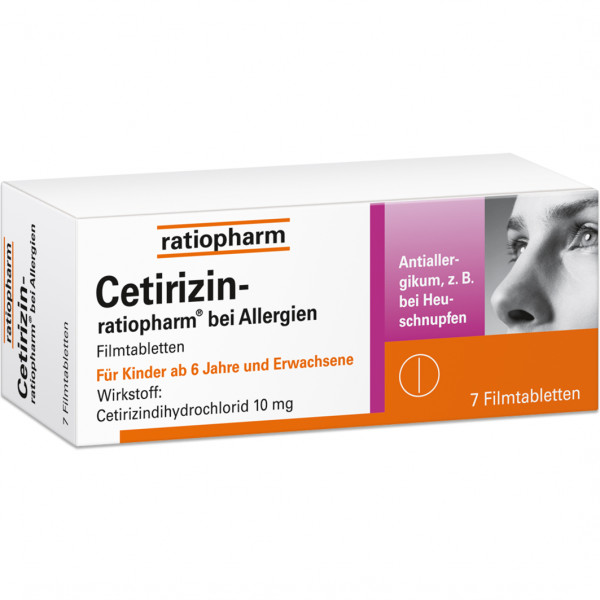 Abbildung für CETIRIZIN-ratiopharm bei Allergien 10 mg Filmtabl.