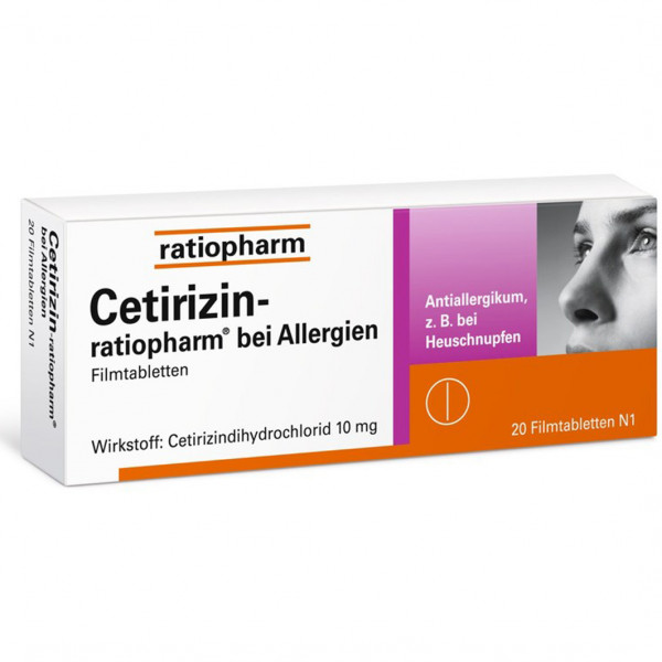 Abbildung für CETIRIZIN-ratiopharm bei Allergien 10 mg Filmtabl.