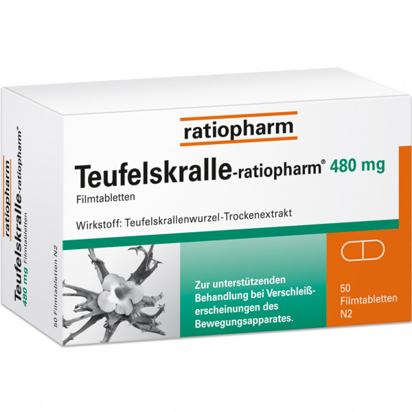 Abbildung für TEUFELSKRALLE-RATIOPHARM Filmtabletten