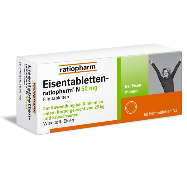 Abbildung für EISENTABLETTEN-ratiopharm N 50 mg Filmtabletten