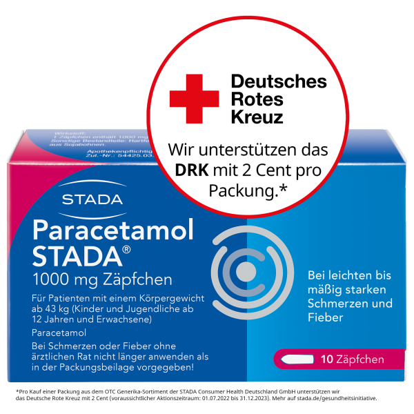 Abbildung für PARACETAMOL STADA 1000 mg Zäpfchen