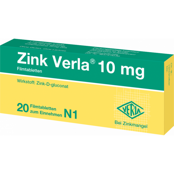 Abbildung für Zink Verla® 10 mg