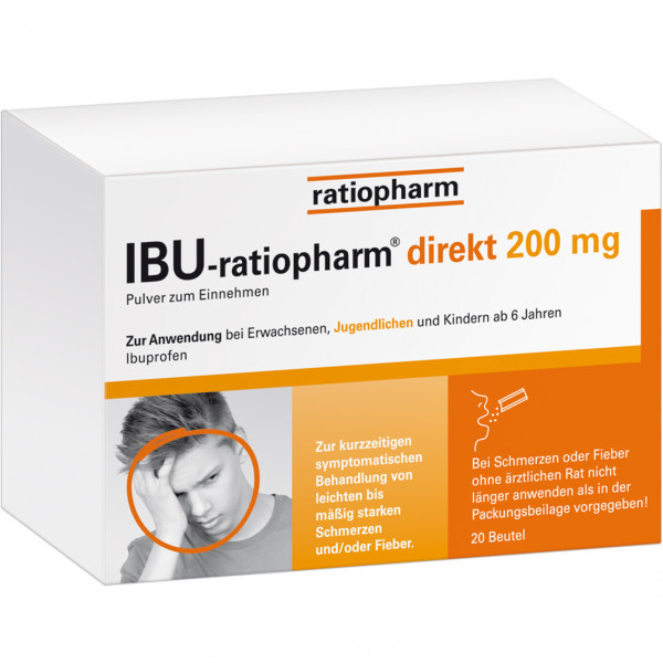 Abbildung für IBU-RATIOPHARM direkt 200 mg Pulver zum Einnehmen