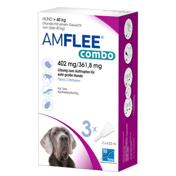 Abbildung für AMFLEE combo 402/361,8mg Lsg.z.Auf.f.Hunde üb.40kg
