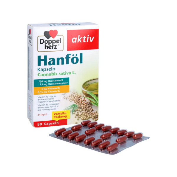 Abbildung für DOPPELHERZ Hanföl+Goldmohn+Ashwagandha Kapseln