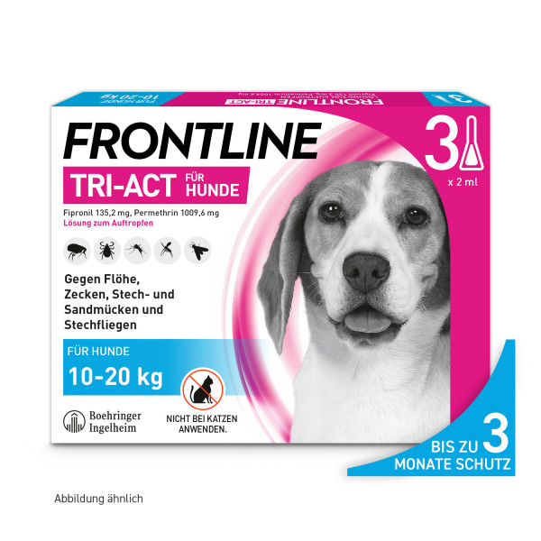 Abbildung für FRONTLINE TRI-ACT gegen Zecken, Flöhe und fliegende Insekten für Hunde M
