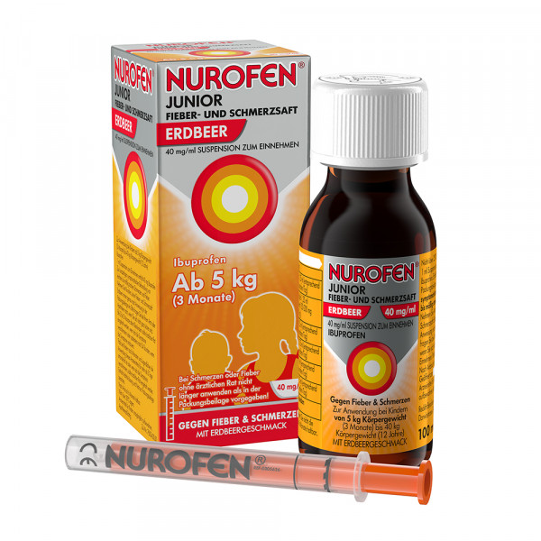 Abbildung für NUROFEN Junior Fieber-u.Schmerzsaft Erdbe.40 mg/ml