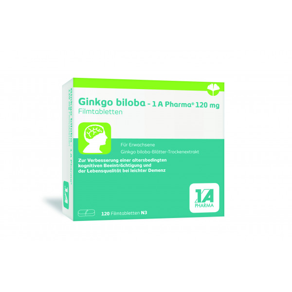 Abbildung für GINKGO BILOBA-1A Pharma 120 mg Filmtabletten