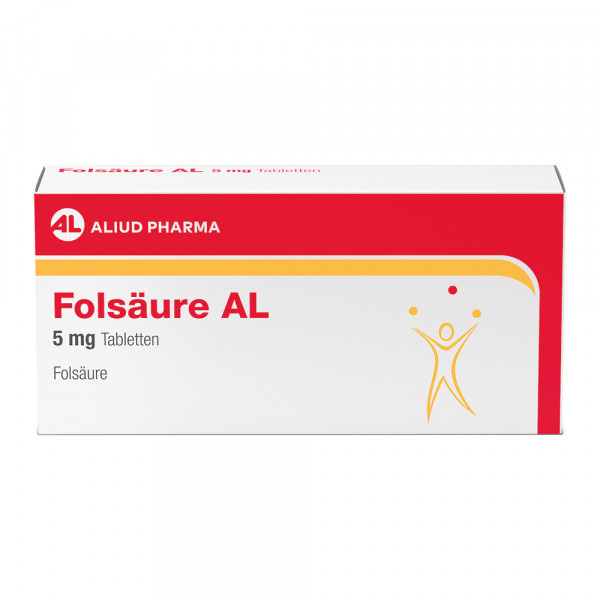 Abbildung für Folsäure AL 5 mg Tabletten bei Folsäuremangel