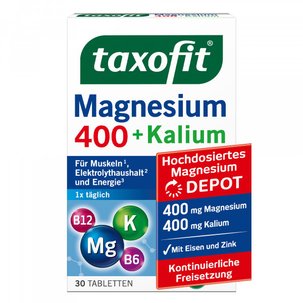 Abbildung für TAXOFIT Magnesium 400+Kalium Depot Tabletten