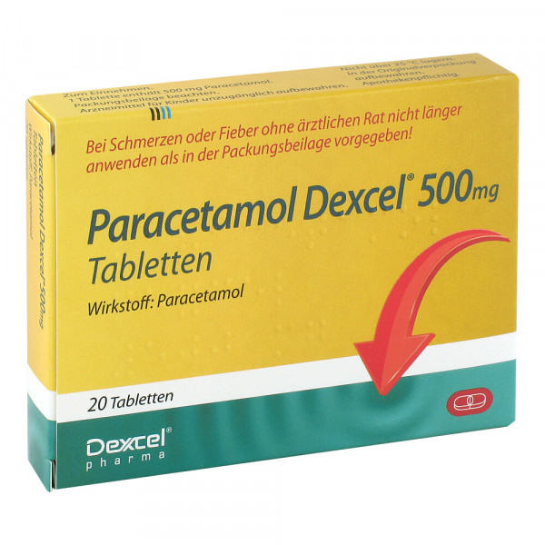 Abbildung für PARACETAMOL Dexcel 500 mg Tabletten