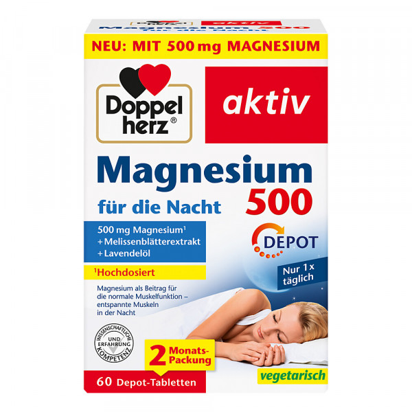 Abbildung für DOPPELHERZ Magnesium 500 für die Nacht Tabletten