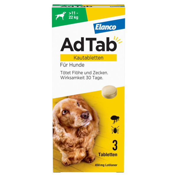 Abbildung für ADTAB 450 mg Kautabletten für Hunde >11-22 kg
