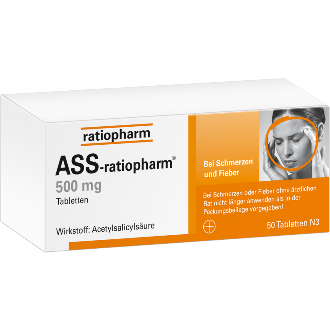 Abbildung für ASS-ratiopharm 500 mg Tabletten