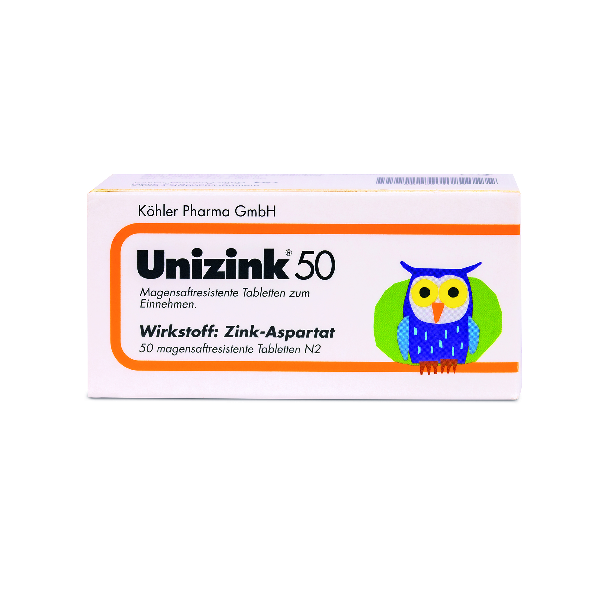 Abbildung für UNIZINK 50 magensaftresistente Tabletten