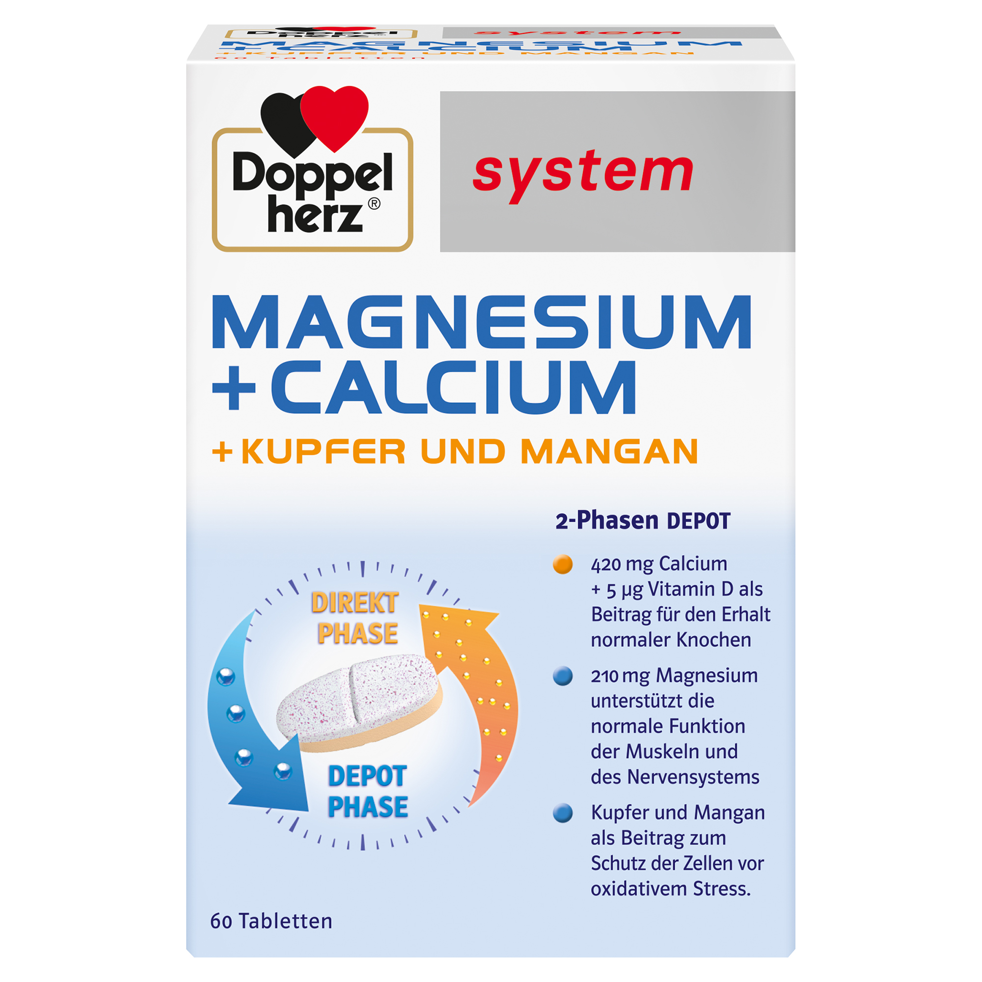 Abbildung für DOPPELHERZ Magnesium+Calc.+Kupfer+Mangan syst.Tabletten