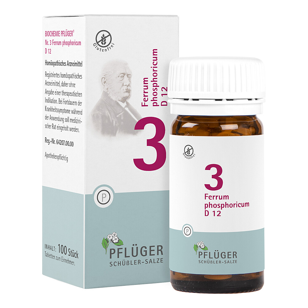 Abbildung für BIOCHEMIE Pflüger 3 Ferrum phosphoricum D 12 Tabl.