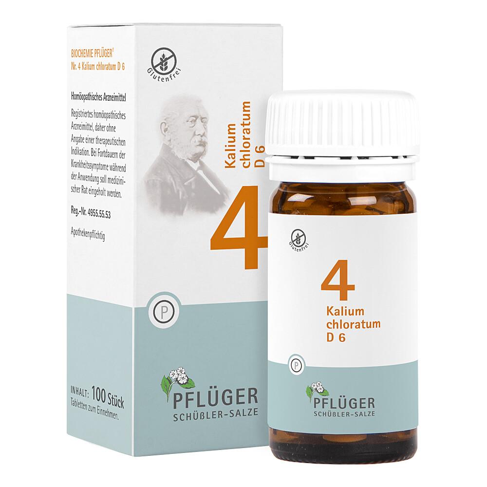 Abbildung für BIOCHEMIE Pflüger 4 Kalium chloratum D 6 Tabletten
