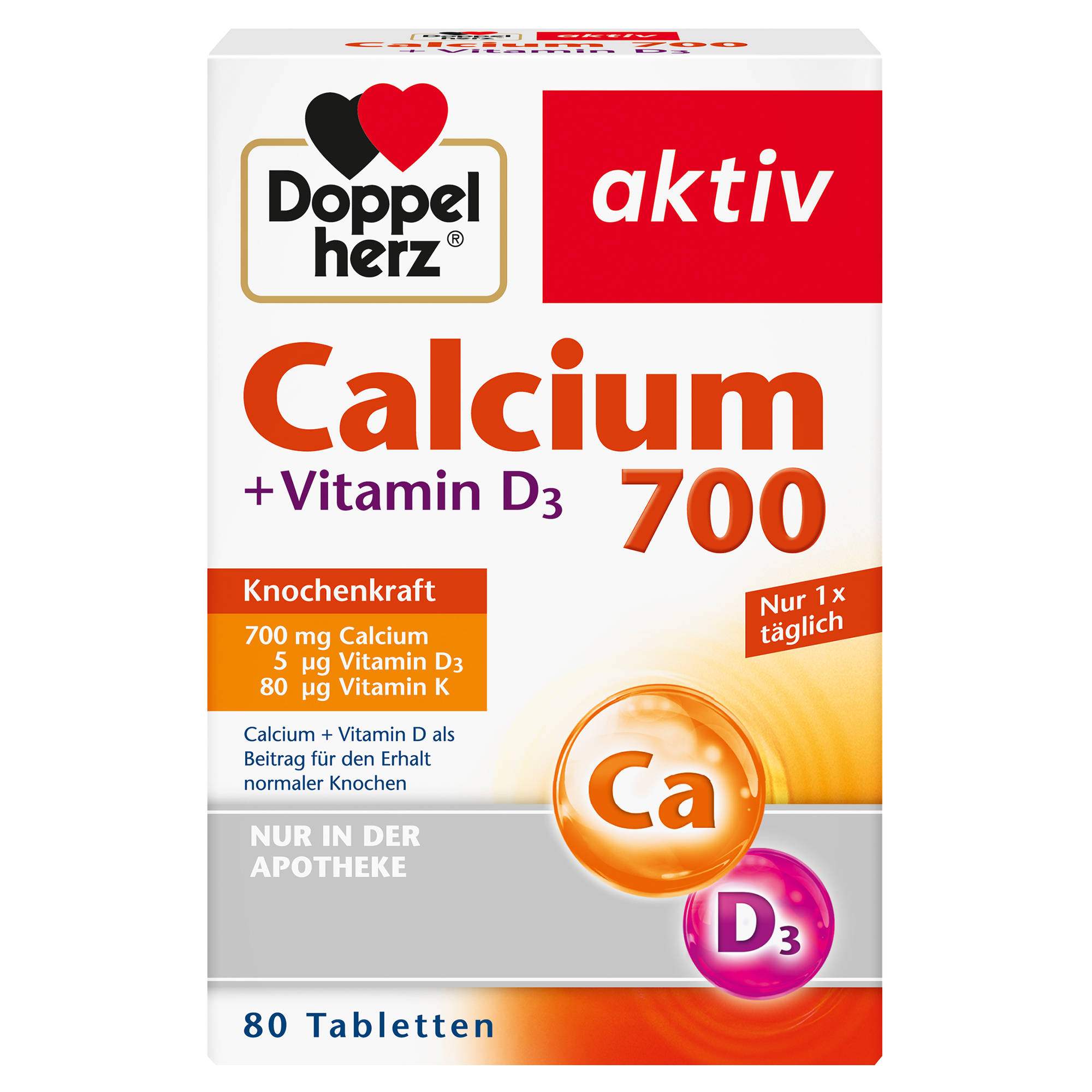 Abbildung für DOPPELHERZ Calcium 700+Vitamin D3 Tabletten