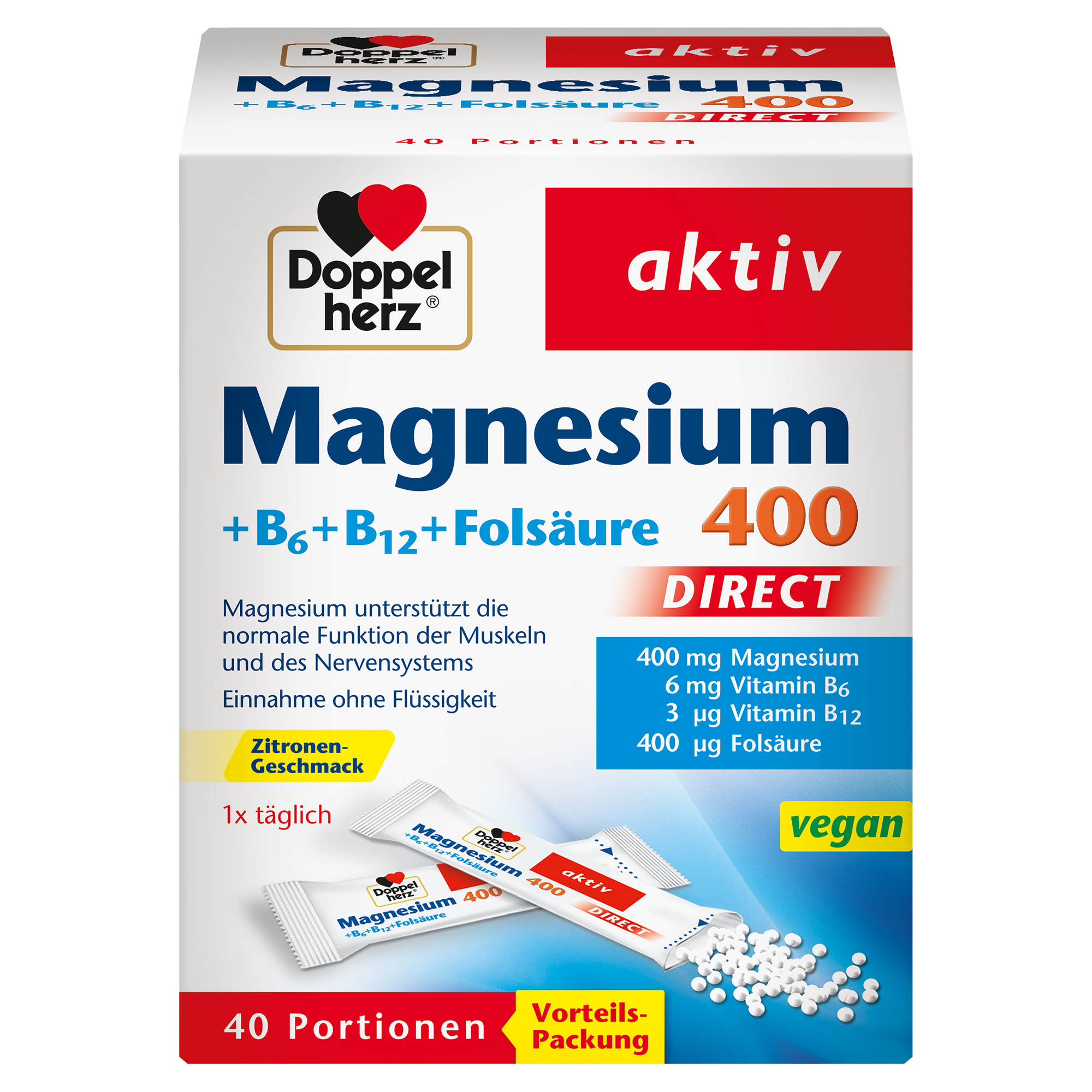 Abbildung für DOPPELHERZ Magnesium+B Vitamine DIRECT Pellets