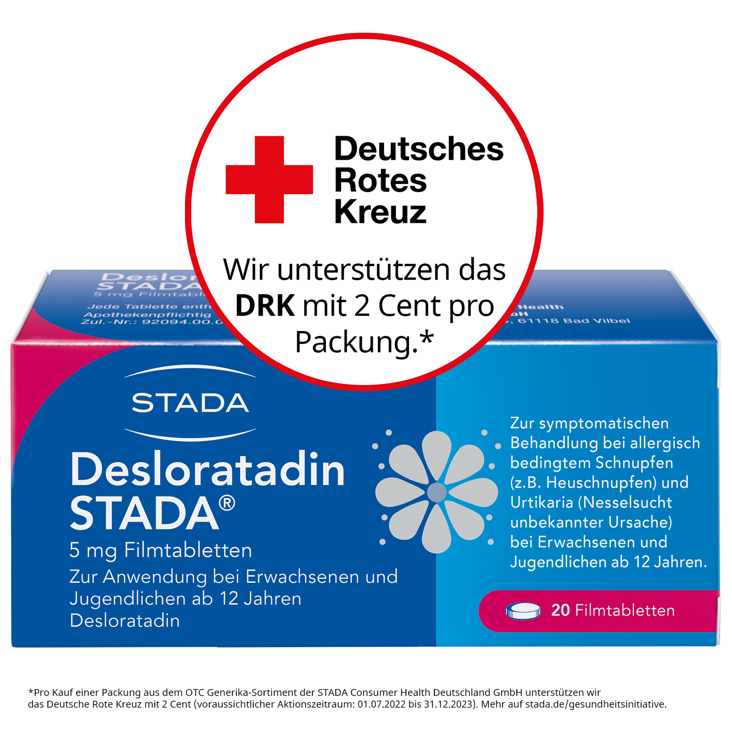 Abbildung für DESLORATADIN STADA 5 mg Filmtabletten