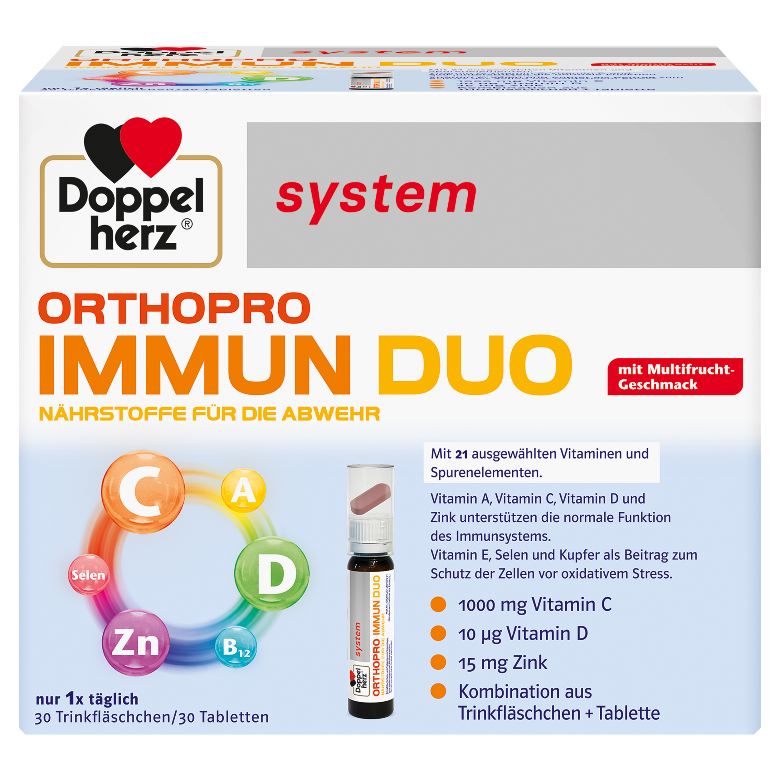 Abbildung für DOPPELHERZ Orthopro Immun Duo system Trinkampullen