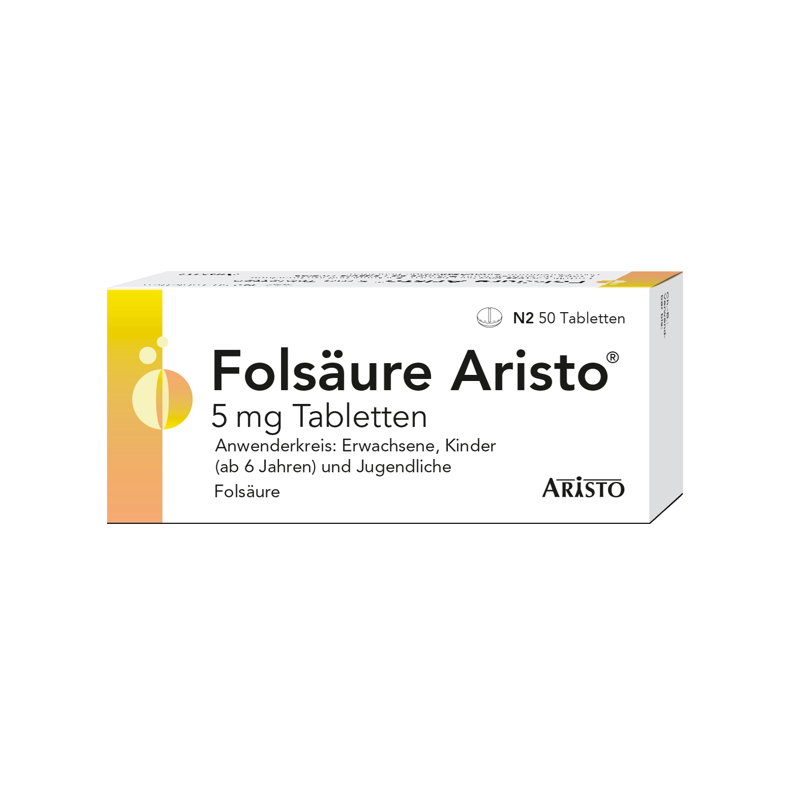 Abbildung für FOLSÄURE ARISTO 5 mg Tabletten
