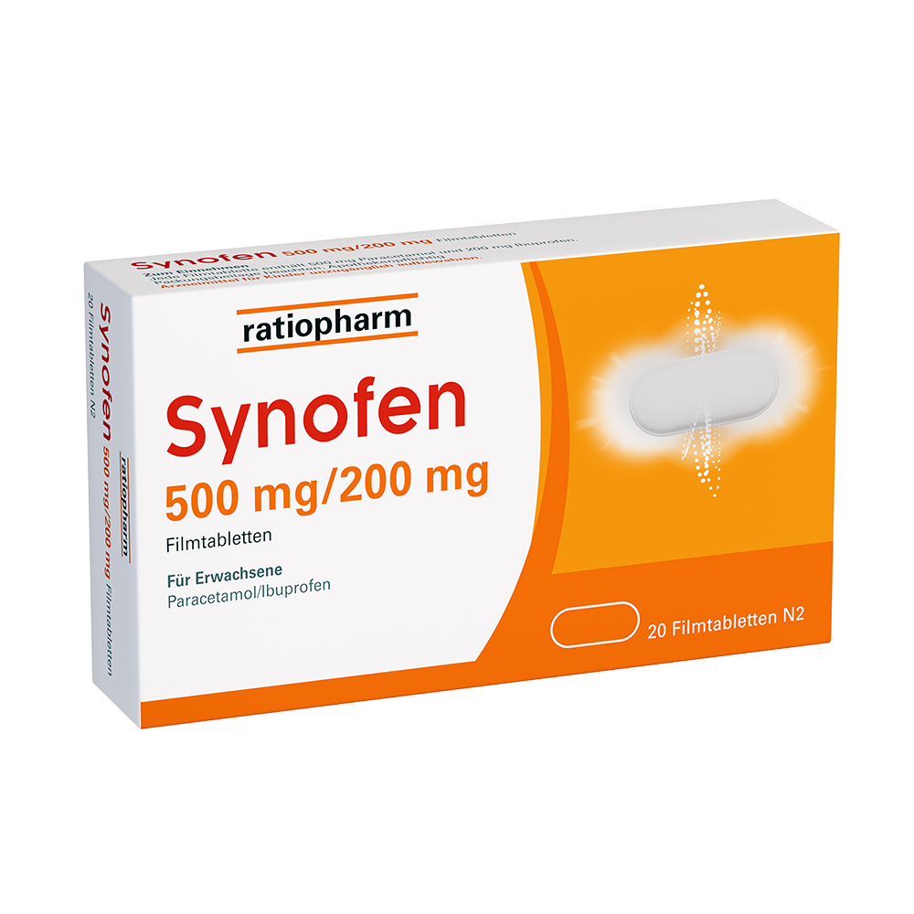 Abbildung für SYNOFEN 500 mg/200 mg Filmtabletten