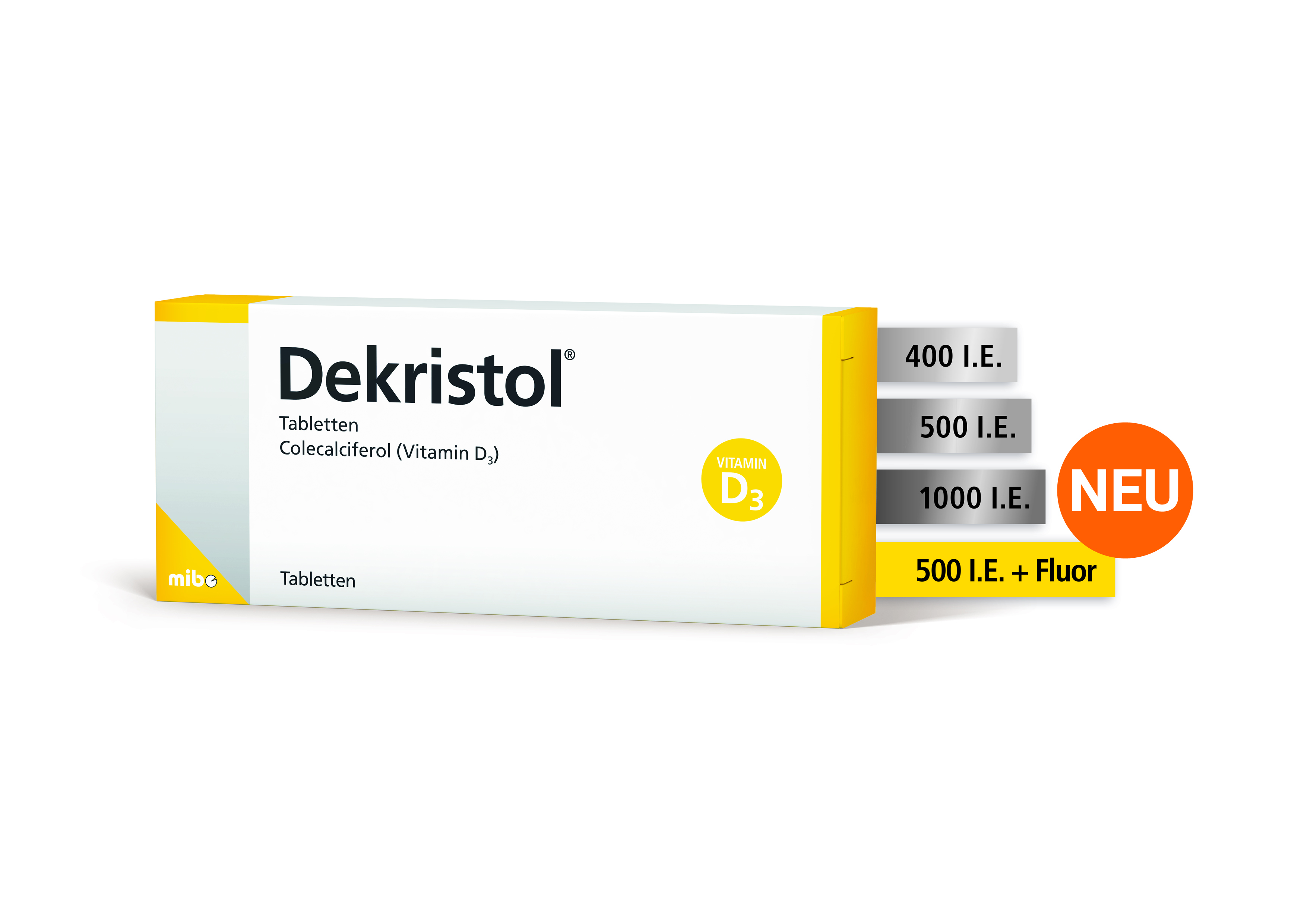 Abbildung für DEKRISTOL Fluor 500 I.E./0,25 mg Tabletten