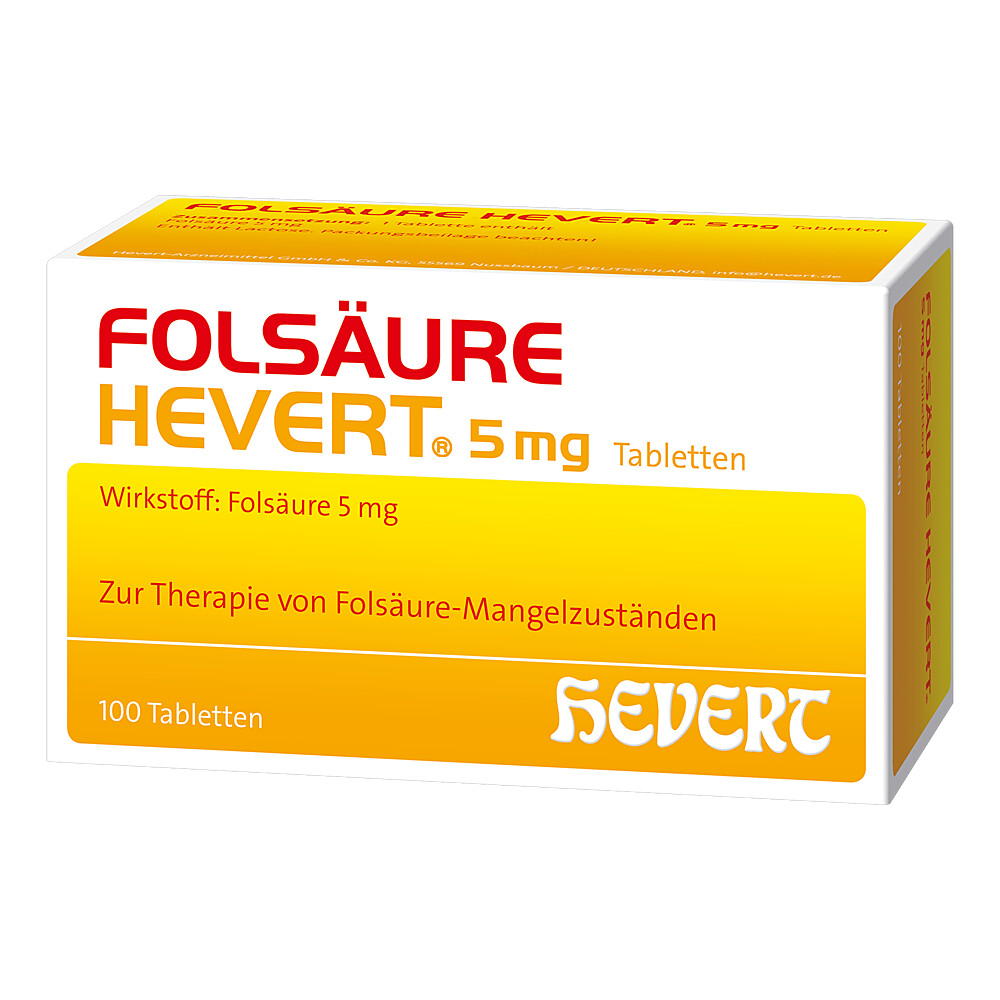 Abbildung für FOLSÄURE HEVERT 5 mg Tabletten