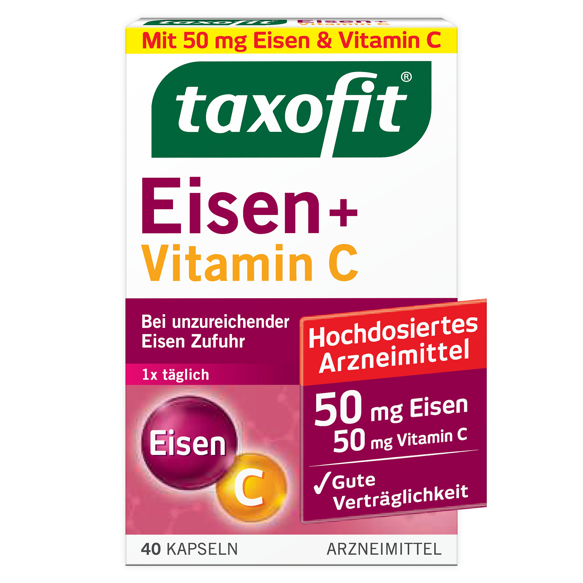 Abbildung für TAXOFIT Eisen+Vitamin C Kapseln