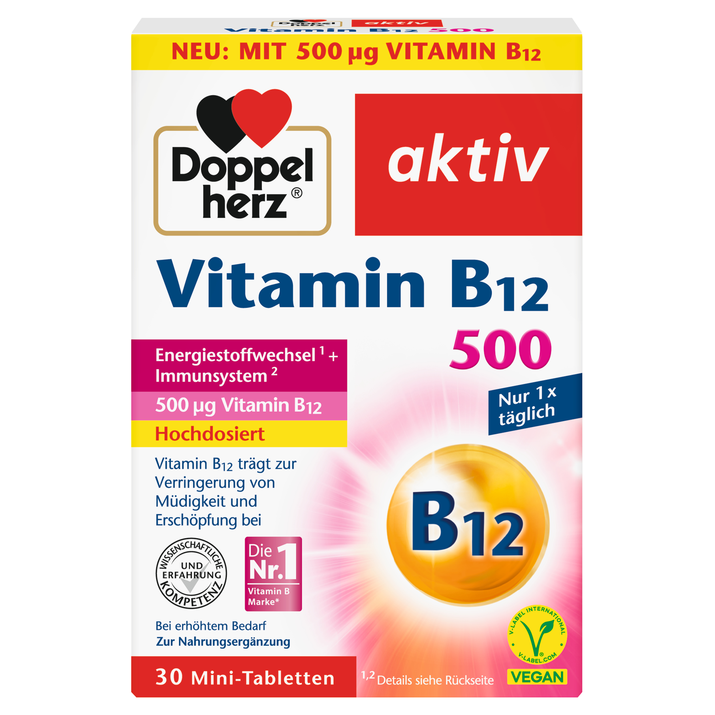 Abbildung für DOPPELHERZ Vitamin B12 500 Tabletten