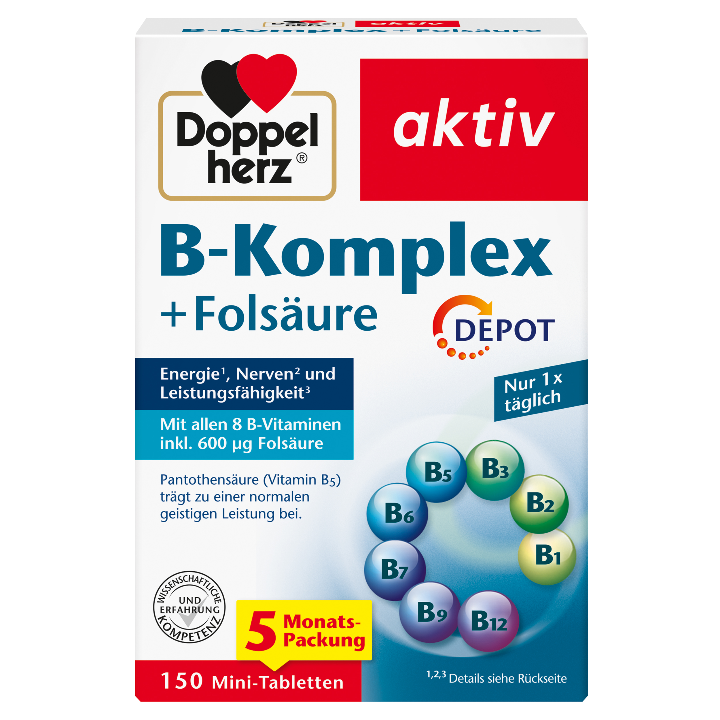 Abbildung für DOPPELHERZ B-Komplex+Folsäure Tabletten